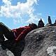 Relaxing after climbing Pic Boby (2658m) © WWF / Alice Laguardia