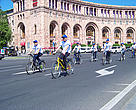 Cyclists heading for the State Museum of Nature in Yerevan