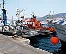 French fishing boats used for tuna farms in the port of Cartagena, Spain.