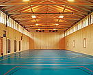 FSC timber from well-managed forests has been used for this multi-functional gym hall.