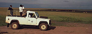 WWF Zamiba Wetlands Project Staff monitoring Lechwe population on the Kafue Flats, Zambia / ©: WWF-Canon / Richard C.V. JEFFERY WWF Zamiba Wetlands Project Staff monitoring Lechwe population on the Kafue Flats, Zambia / ©: WWF-Canon / Richard C.V. JEFFERY