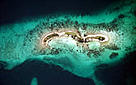 Laughing Bird Caye National Park Aerial view of coral reef from 6,000 ft. Belize. / &copy;: WWF-Canon / Anthony B. RATH