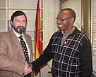 José Jiménez García-Herrera, Director General of Natural Environment and Forest Policy of MARM meets with Elie Hakizumwami, Manager of GFTN-Central Africa, to discuss efforts to advance credible certification in Central Africa through implementing public procurement policies that give preference to certified products and promoting international cooperation on these issues. 