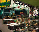 Live coral reef species for sale as seafood, Hong Kong.