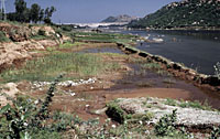 River silted and polluted downstream of the Mettur Dam, India. / ©: WWF-Canon / Mauri RAUTKARI Silted river below Mettur Dam, India. / ©: WWF-Canon / Mauri RAUTKARI
