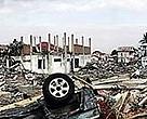 Banda Aceh in ruin following tsunami.