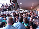 A demonstration at the conference centre in Durban.  / &copy;: WWF / Franko Petri 