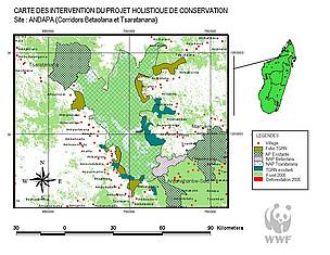 Carte du site d'Andapa / ©: WWF / ©: WWF