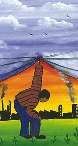 Person lift up / ©: paint for the planet / Anoushka Bhari, Kenya
