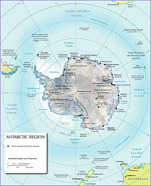 Map of the Antarctic region / ©: Nations Online Project / ©: Nations Online Project