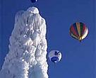 Hot air balloons.