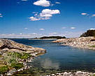 The rocky shores of the Baltic Sea in Finland.