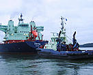 One of two tug boats in the Baltic Sea responsible for towing tankers to and from the Fortum oil refineries on the Finnish coast.