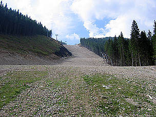 Illegal Tomba ski run in Pirin National Park, Bulgaria