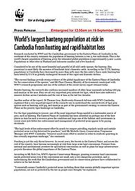 WWF's press release / ©: WWF-Cambodia / ©: WWF-Cambodia