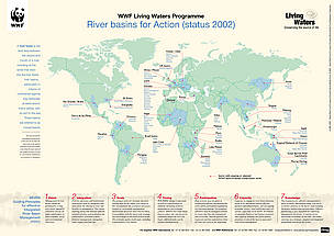 River basin map (2002) shows basins with ongoing or planned WWF basin-oriented conservation work. / &copy;: WWF