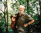 HRH Prince Bernhard of the Netherlands, WWF Founder President 1961-1976, visiting the tropical rainforests of Borneo.