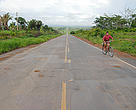Highway BR-163, one of the main roads cutting through the heart of the Amazon rainforest.