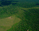 Aerial view of Cerrado savannah area, Juruena National Park, Brazil.