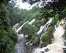The spectacular Memve'ele waterfalls bordering the Campo Ma'an National Park, Cameroon.