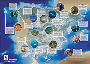 This map identifies locations that are representative of Spain's marine wealth that must legally be ... / ©: WW-Spain This map identifies locations that are representative of Spain's marine wealth that must legally be ... / ©: WW-Spain