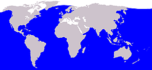 Blue whale range / ©: Wikipedia Blue whale range / ©: Wikipedia
