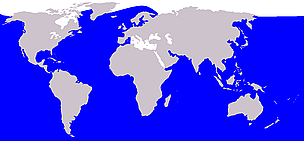Humpback whale range / ©: Wikipedia Humpback whale range / ©: Wikipedia