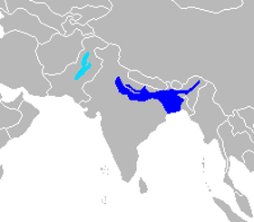 Range of Ganges (dark blue) and Indus (light blue) river dolphins / ©: Wikimedia Commons Range of Ganges and Indus river dolphins / ©: Wikimedia Commons