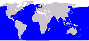 Sei whale range / ©: Wikipedia Sei whale range / ©: Wikipedia
