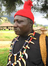 Chief Nsume-Ngeh of Nyassoso told me he got Chief Nsume-Ngeh of Nyassoso told me he got "mystical" powers from Mount Kupe. / ©: WWF-Canon / WWF-CARPO / Peter Ngea