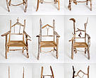 Chairs made of driftwood from Silas' collection in Coastal East Africa, Arctic, and Meso-American Reef.
