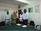  / &copy;: WWF handing over cheque to representative of the GGDMA