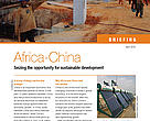 China and East Africa: opportunities for sustainable development