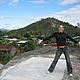 Me on the roof of the WWF office in Andapa, August 2006 © WWF / Claire Balbo