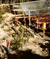 Fish camp on the Koyukuk River near Huslia, Alaska in July 1971. / ©: . / ©: .