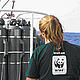 The CTD (Conductivity, Temperature & Depth sensor) is prepared to be lowered into the water where it will collect important data. © WWF / Pilar Marcos
