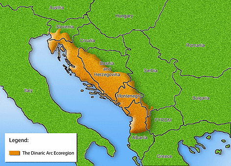 Dinarski luk mapa / ©: © Nebojša Mijatović / DAE project / ©: © Nebojša Mijatović / DAE project