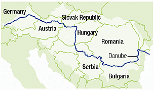 Map of the Danube River. Click on the map to enlarge. / ©: WWF / ©: WWF