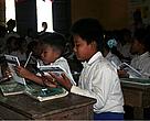 Cambodian students learned about Irrawaddy dolphin conservation in the Mekong.