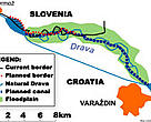 Map of the new canal and border.