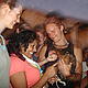 Welcome-present: live chicken from the President (will be boiled 7 weeks later…) © WWF / Margaux Tharin
