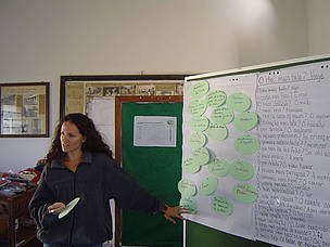 Me, facilitating the problem tree exercise / ©: WWF / Heather Zissler / ©: WWF / Heather Zissler