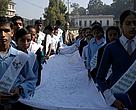 Students with the signatures
