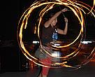 One of the six fire jugglers that took part of the act.