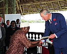 Chairman of BMU (Beach Management Unit) in Njianne Village, Kilwa District Bashiru Mohammed Issa Kamila receives a WWF’s Leaders for a Living Planet award from Prince Charles. The Award recognizes individuals who have made a significant contribution to the conservation of the natural world and sustainable development.