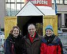 Jan Odink, State Secretary for Fisheries, Netherlands with WWF Fish Campaigners Julie Cator (right), Helen McLachlan (WWF Scotland) on the left. Credit: WWF / CFalter

