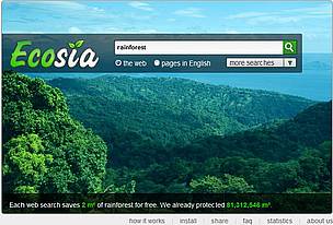 The Ecosia search engine / &copy;: Ecosia.org