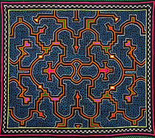 A piece of embroidered cloth