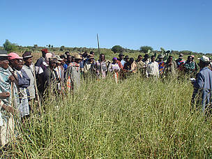 Emile Jean and farmers from his village