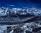 The crown of peaks above Khumbu glacier Near Mount Everest, Nepal